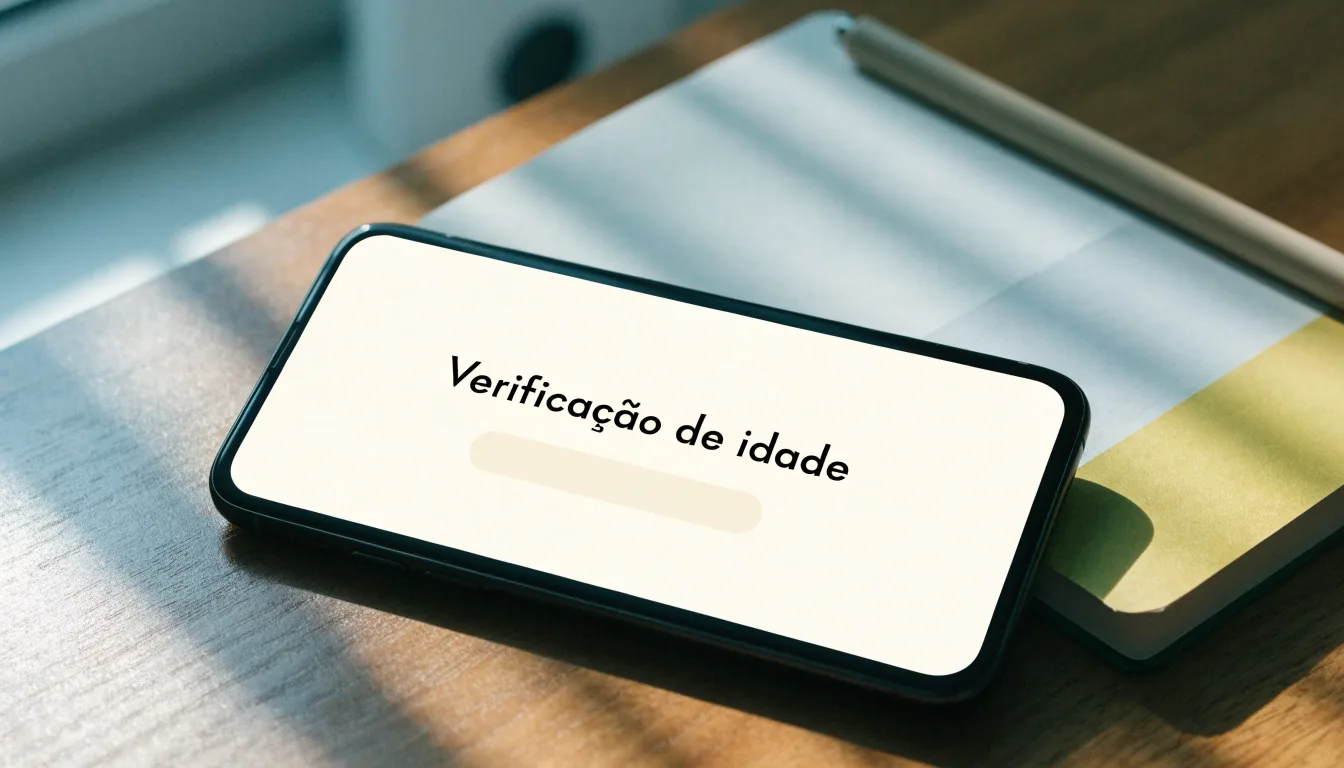 Uma folha de licença em papel com um selo vermelho, pousada numa secretária de madeira ao lado de uma caneta