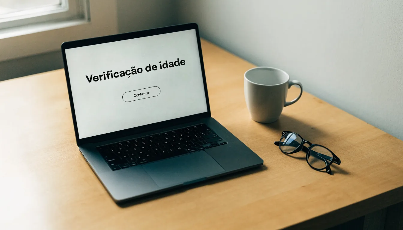 Uma folha de licença em papel com um selo vermelho, pousada numa secretária de madeira ao lado de uma caneta