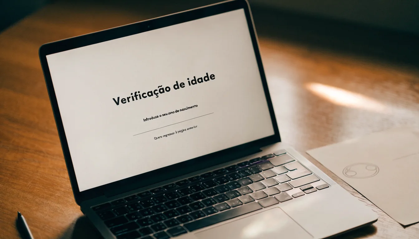 Uma folha de licença em papel com um selo vermelho, pousada numa secretária de madeira ao lado de uma caneta